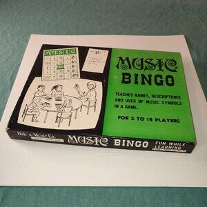 Music Bingo 1967 Vintage Dek-a-Music Old Game Learn Musical Symbols Schmidt